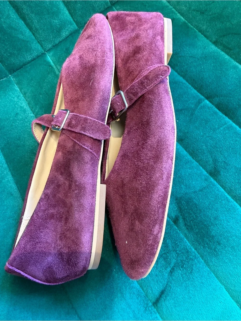 Steve Madden Purple Suede Mary Jane Flats